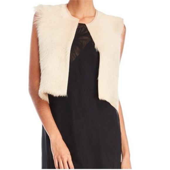 Michelle Mason Jackets & Blazers - Mason Silk Lined Goat Fur Vest Blonde XS